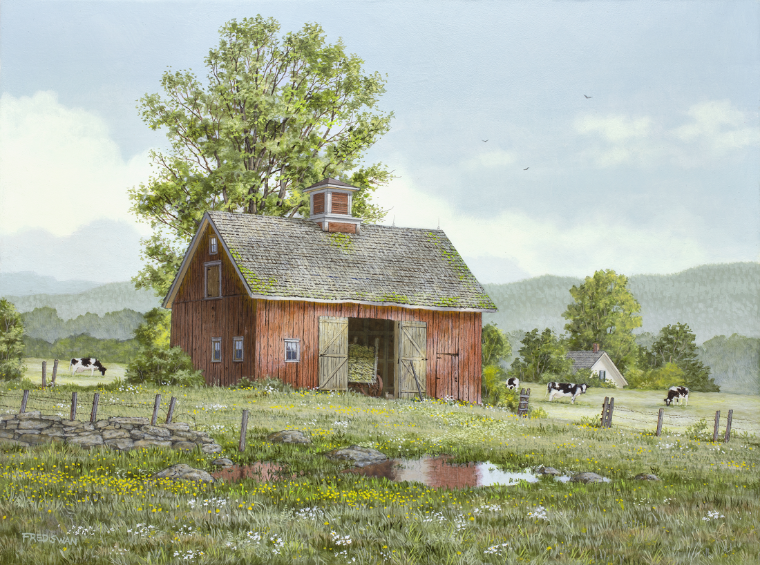Summer Grazing - American Realist Painting by Fred Swan